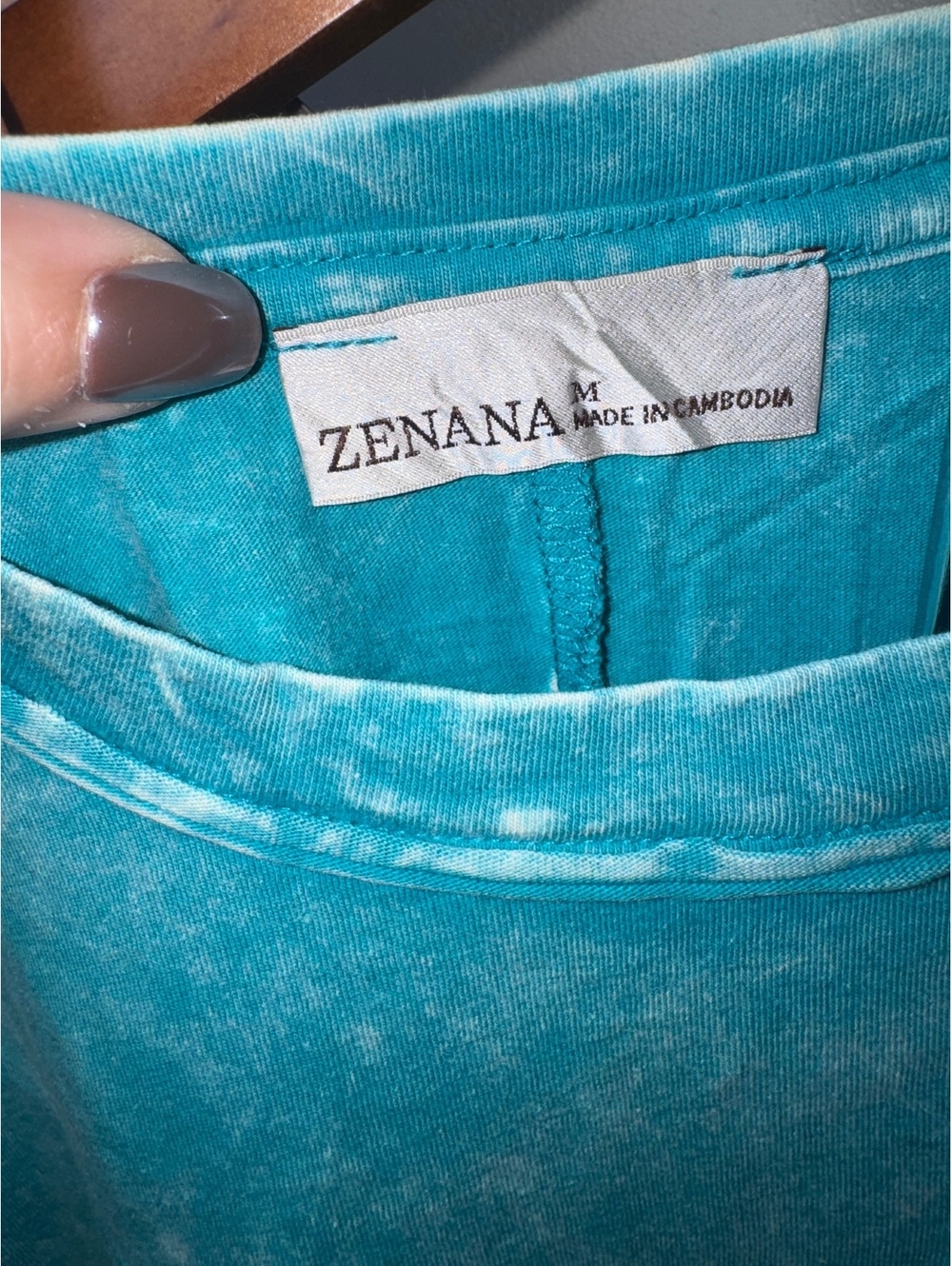 Zenana Acid Wash Crop Top, Ash Mocha, Size Small